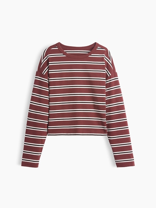 Image number 1 showing, Knit Oversized Crop T-Shirt