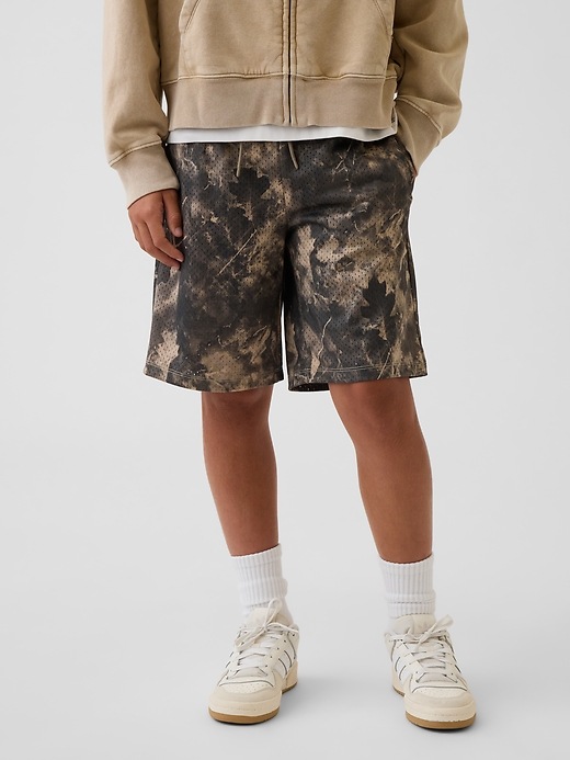 L'image numéro 3 présente Short de sport en maille pour Enfant, entrejambe de 20 cm
