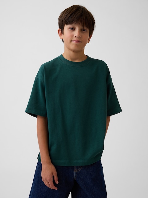 T-SHIRT SURDIMENSIONNÉ EN TISSU ÉPAIS POUR ENFANT