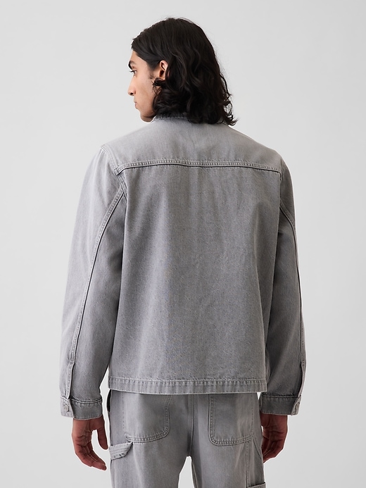 Image number 3 showing, Denim Relaxed Utility Shirt Jacket