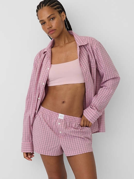 L'image numéro 5 présente Chemisier de pyjama en popeline