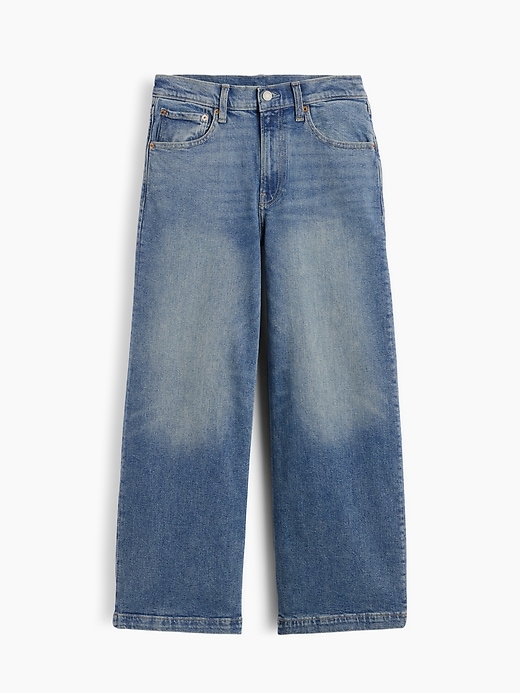 L'image numéro 6 présente Jean sportif jambe large à taille haute longueur cheville