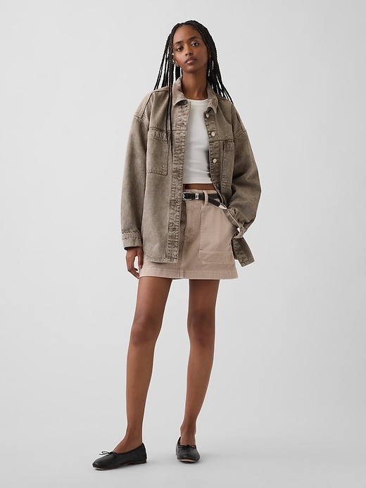 L'image numéro 1 présente Jupe-short utilitaire courte à taille haute