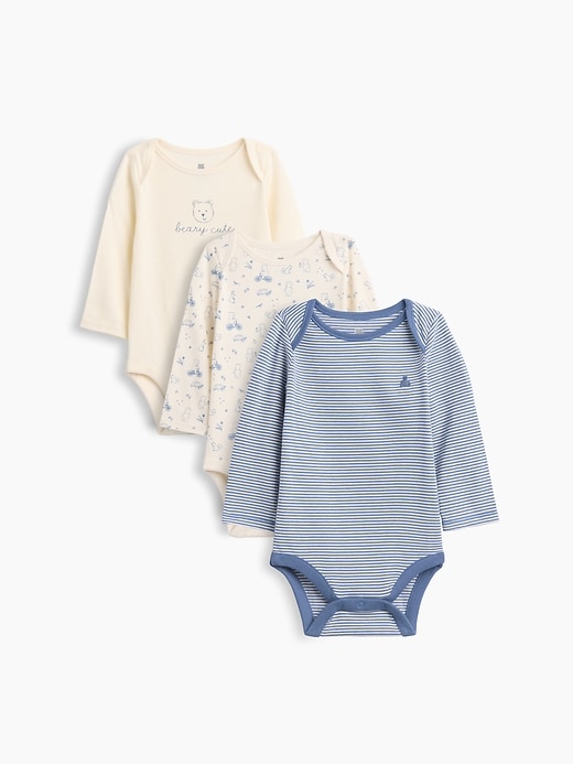 Image number 1 showing, Baby First Favorites Organic Cotton Brannan Bear Bodysuit (3-Pack)
