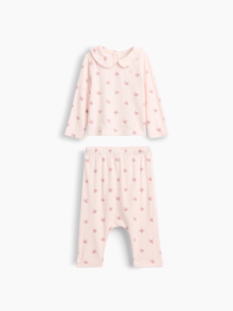 ENSEMBLE EN TRICOT POINTELLE SOYEUX POUR BÉBÉ