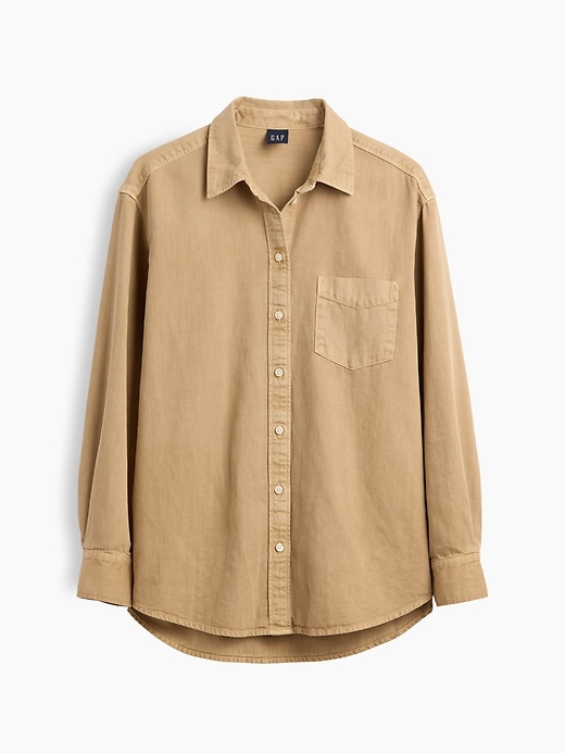 L'image numéro 5 présente Chemise ample en denim