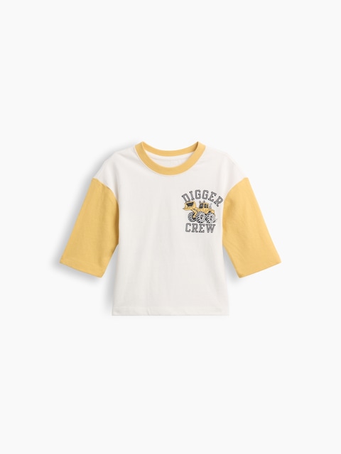 T-SHIRT À COULEURS CONTRASTÉES ET À IMPRIMÉ POUR BÉBÉ ET TOUT-PETIT