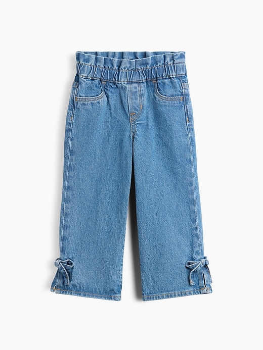 Image number 2 showing, Baby & Toddler Bow Split-Hem Stride Jeans