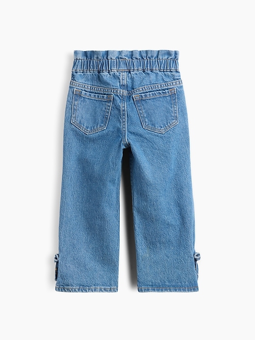 Image number 3 showing, Baby & Toddler Bow Split-Hem Stride Jeans