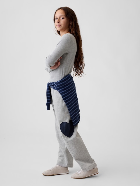 PANTALON DÉCONTRACTÉ EN COTON OUATÉ À COUPE BARIL VINTAGEDOUX POUR ENFANT