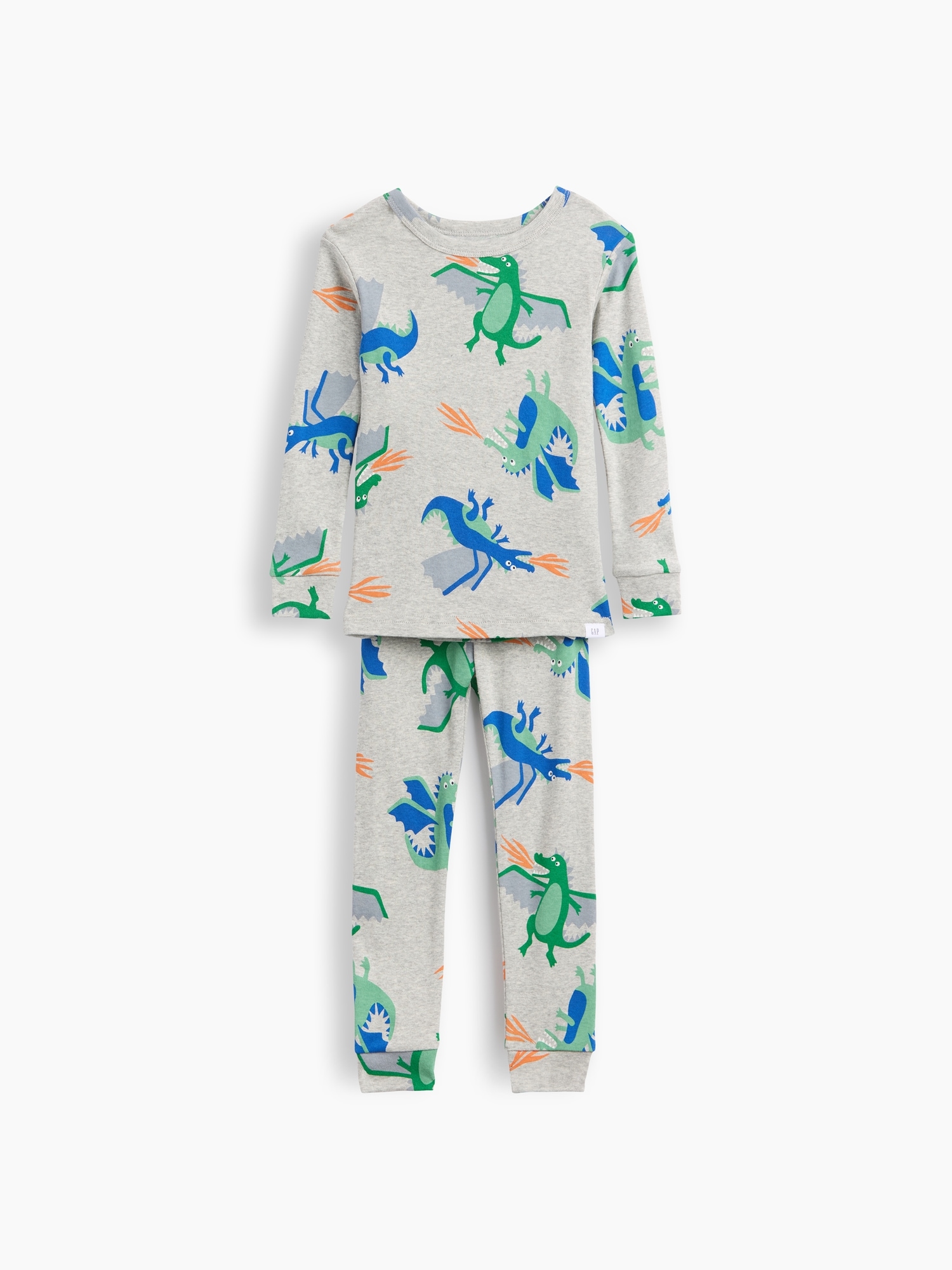 Pyjama en coton biologique brossé à motif de dragons pour Bébé et Tout-petit
