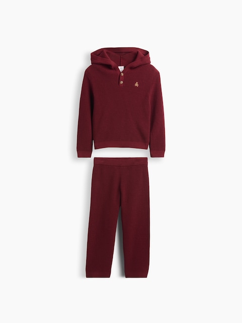 ENSEMBLE AVEC CHANDAIL HENLEY À CAPUCHON POUR BÉBÉ ET TOUT-PETIT