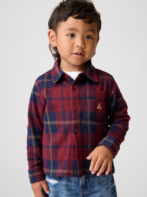 CHEMISE À CARREAUX EN JERSEY POUR BÉBÉ ET TOUT-PETIT