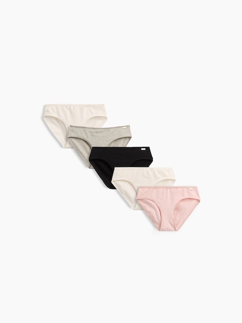 Kids Organic Stretch Cotton Bikini Briefs (5-Pack)