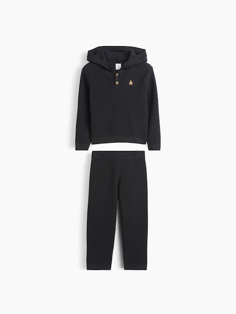 ENSEMBLE AVEC CHANDAIL HENLEY À CAPUCHON POUR BÉBÉ ET TOUT-PETIT