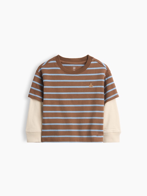 T-SHIRT ÉPAIS À SUPERPOSITION POUR BÉBÉ ET TOUT-PETIT