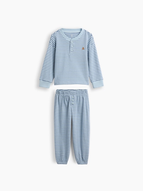 ENSEMBLE AVEC HAUT HENLEY À RAYURES POUR BÉBÉ ET TOUT-PETIT