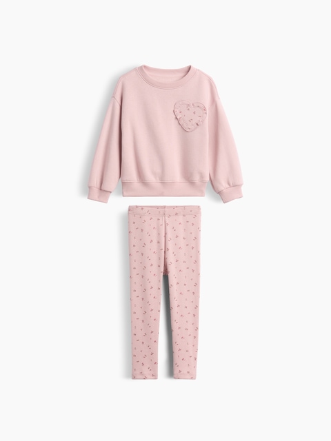 ENSEMBLE AVEC CHANDAIL ET LEGGING EN COTON OUATÉ POUR BÉBÉ ET TOUT-PETIT
