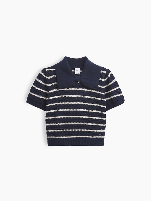 Image number 1 showing, Baby & Toddler Bow Collar Pointelle Sweater