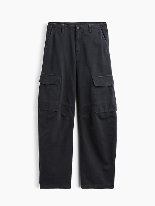 L'image numéro 6 présente Pantalon cargo ballon à taille basse en sergé