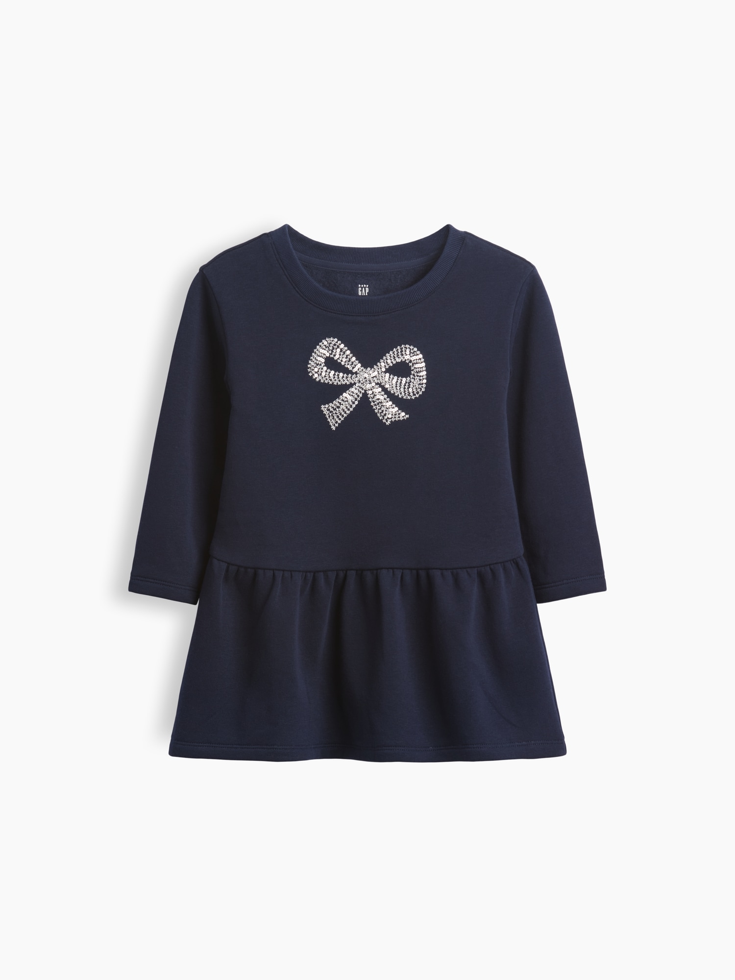 Baby & Toddler Bow Sweatshirt Dress