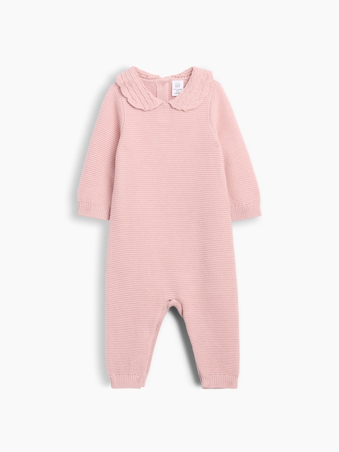 UNE-PIÈCE À COL EN TRICOT CROCHETÉ POUR BÉBÉ