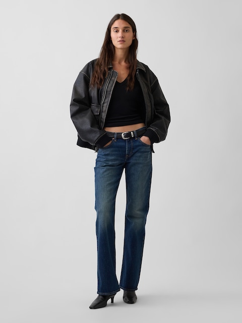 Mid Rise Relaxed Flare Jeans