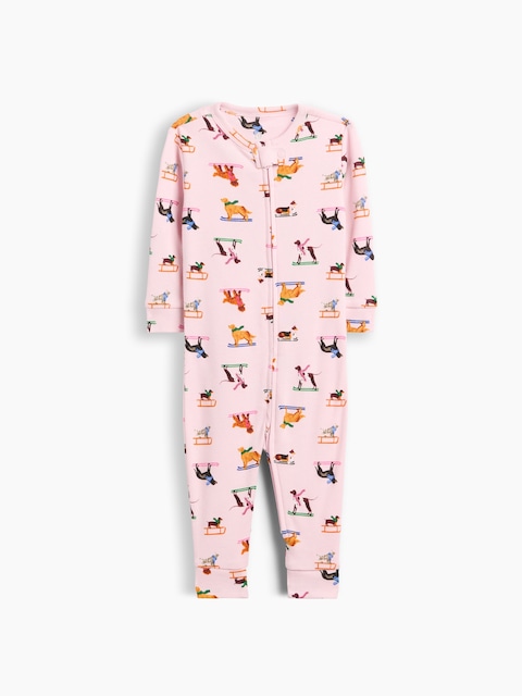 UNE-PIÈCE EN COTON BIOLOGIQUE À MOTIF POUR BÉBÉ ET TOUT-PETIT
