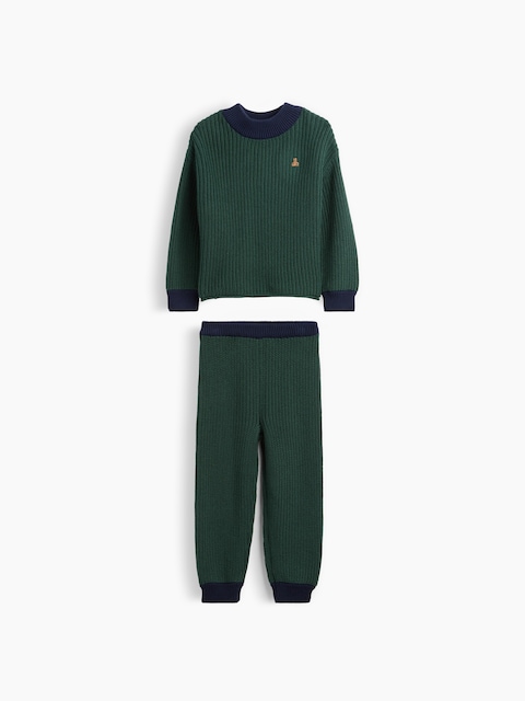 ENSEMBLE AVEC CHANDAIL AUX COULEURS CONTRASTÉES POUR BÉBÉ ET TOUT-PETIT
