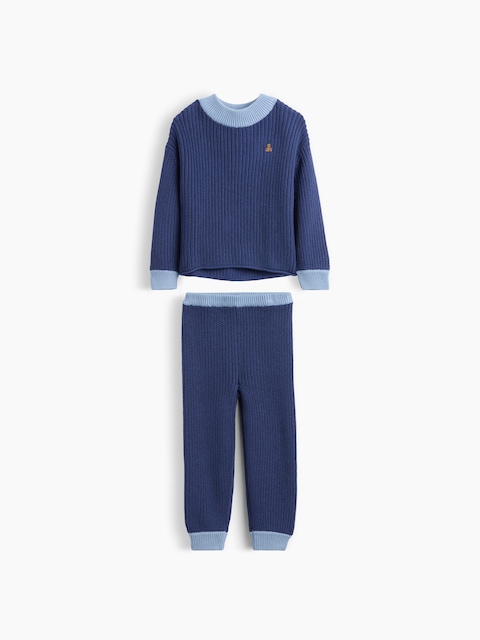 ENSEMBLE AVEC CHANDAIL AUX COULEURS CONTRASTÉES POUR BÉBÉ ET TOUT-PETIT