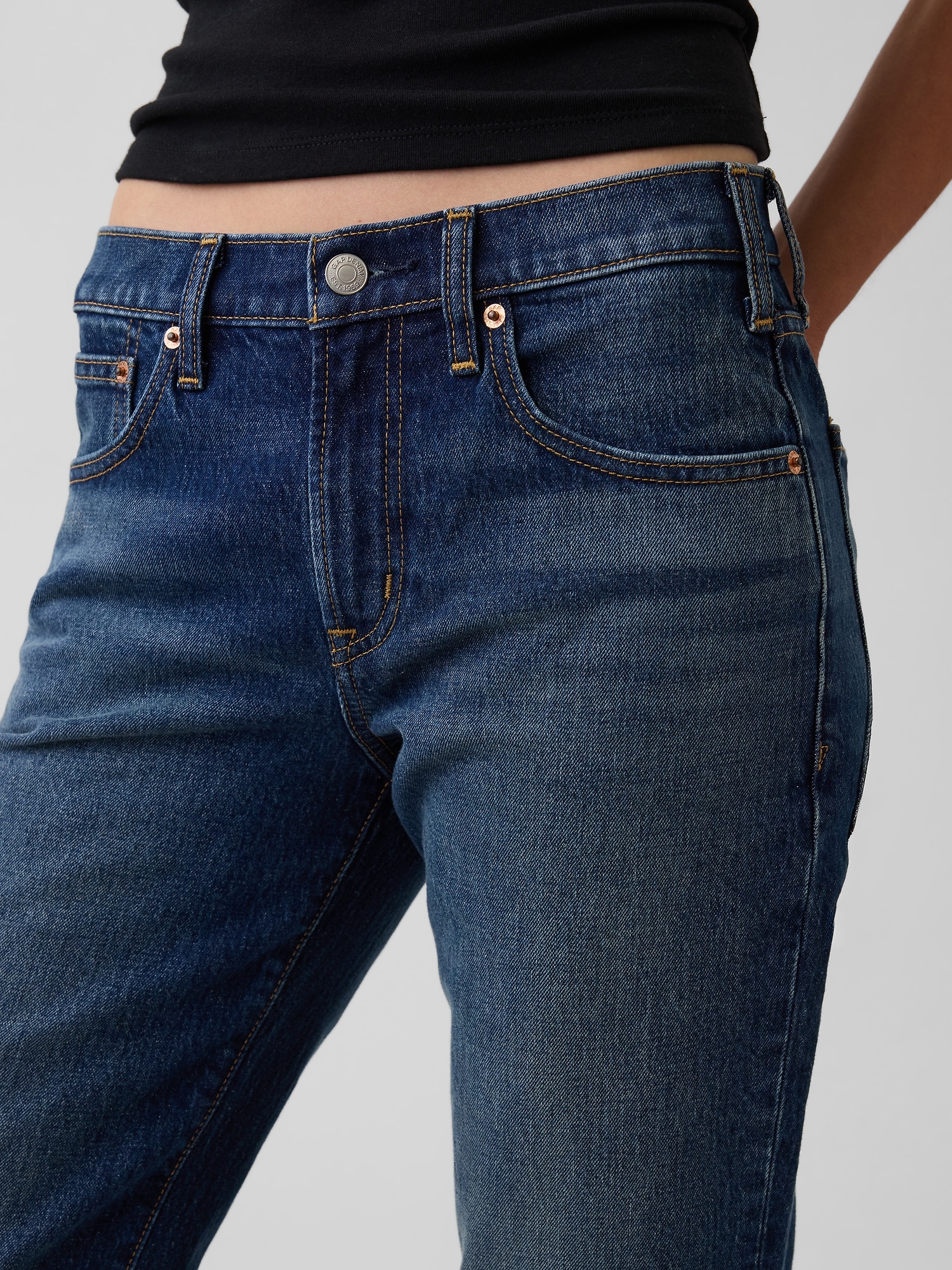 Mid Rise Relaxed Flare Jeans