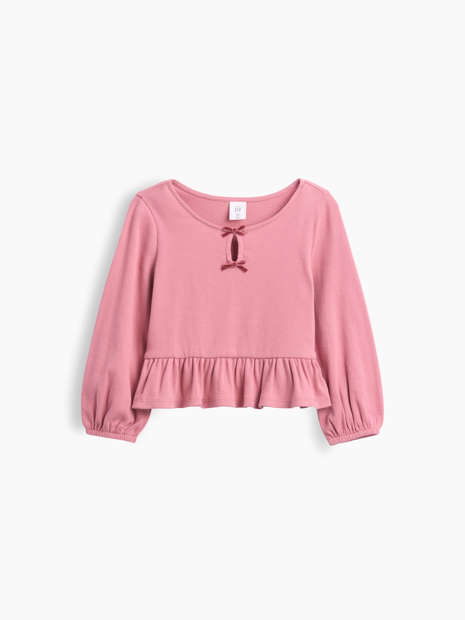 Baby & Toddler Rib Peplum Top