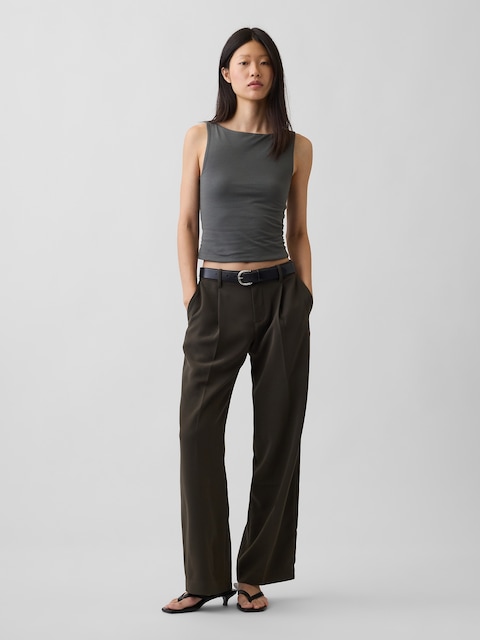 365 Low Rise Pleated Wide-Leg Trousers