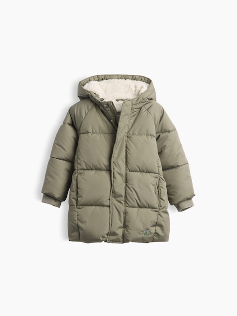 VESTE REMBOURRÉE ÉPAISSE À DOUBLURE EN SHERPA POUR BÉBÉ ET TOUT-PETIT