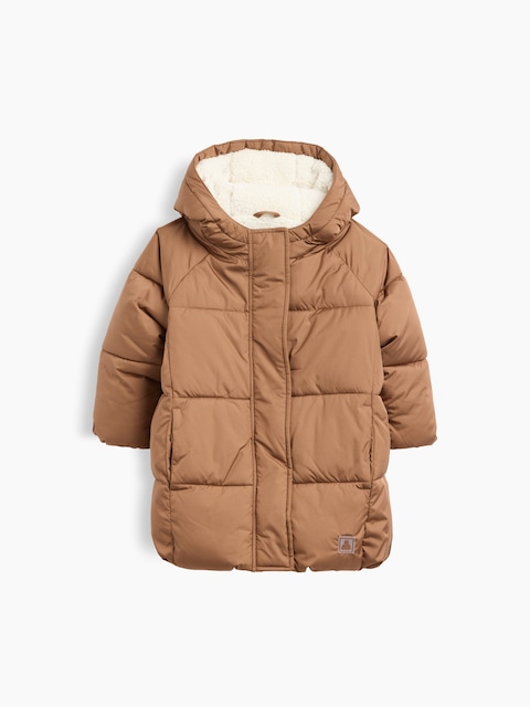 VESTE REMBOURRÉE ÉPAISSE À DOUBLURE EN SHERPA POUR BÉBÉ ET TOUT-PETIT