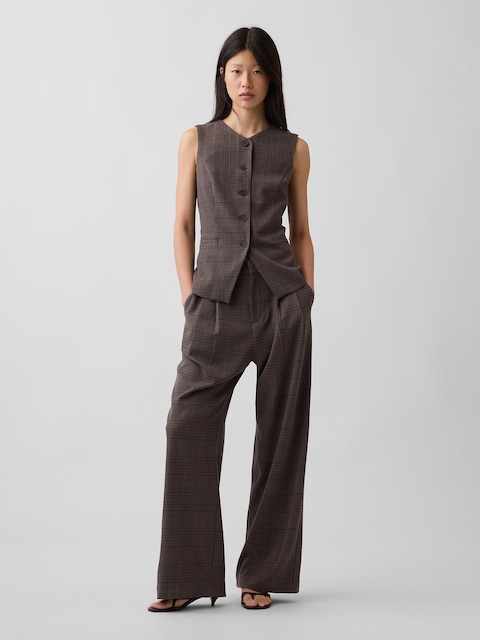 365 High Rise Brushed Twill Pleated Trousers