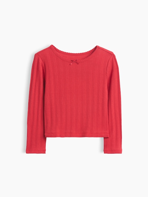 T-SHIRT EN TRICOT POINTELLE CÔTELÉ POUR BÉBÉ ET TOUT-PETIT