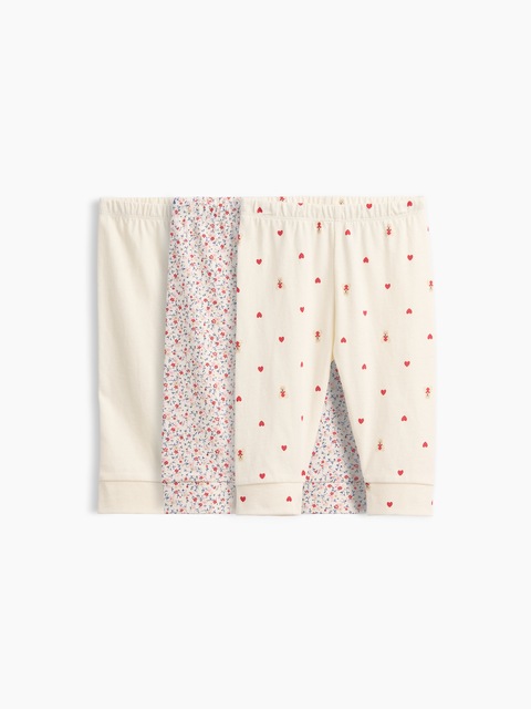 PANTALON PREMIERS ESSENTIELS À TAILLE EXTENSIBLE EN COTON BIOLOGIQUE POUR BÉBÉ (PAQUET DE 3)