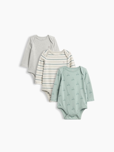 CACHE-COUCHE PREMIERS ESSENTIELS EN COTON BIOLOGIQUE POUR BÉBÉ (PAQUET DE 3)