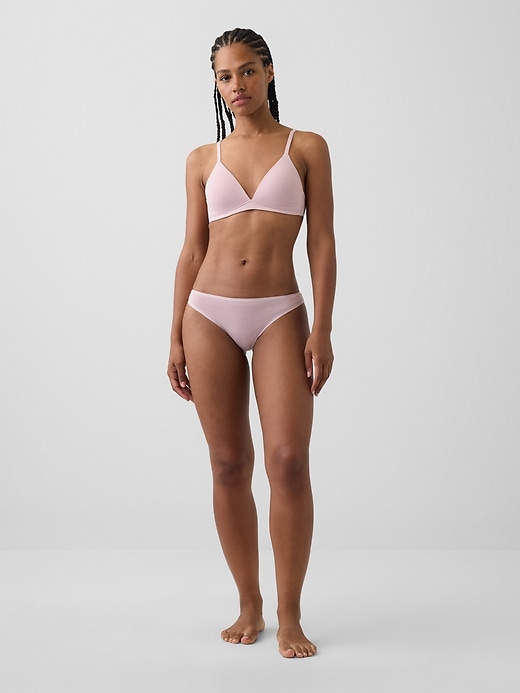 L'image numéro 4 présente Culotte bikini en coton biologique extensible PureDouceur