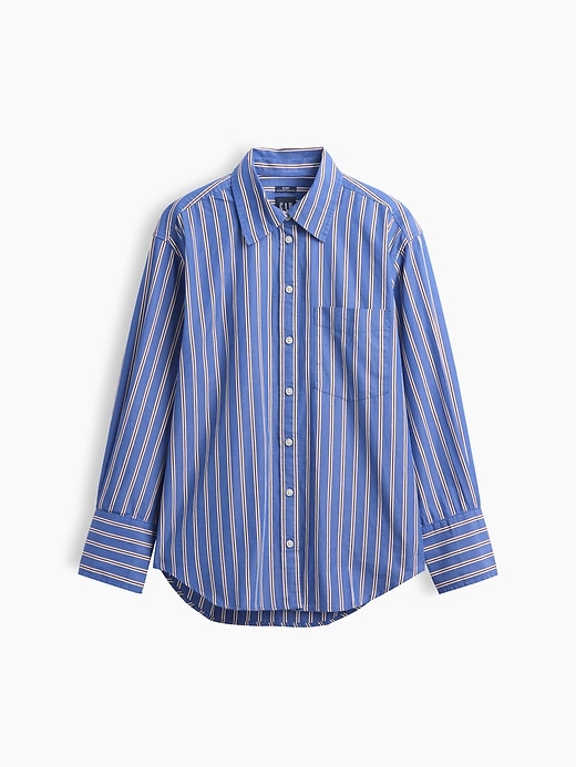 L'image numéro 1 présente Chemise ample en popeline de coton biologique