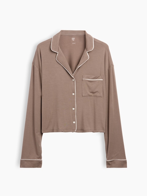 SoftMade Modal Crop PJ Top