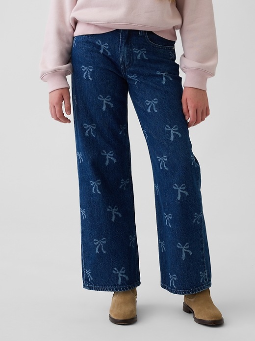 L'image numéro 3 présente Jean sportif jambe large à taille basse pour Enfant
