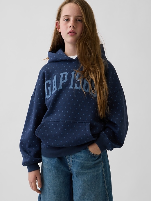 L'image numéro 1 présente Veste surdimensionnée Vintage doux à logo pour Enfant