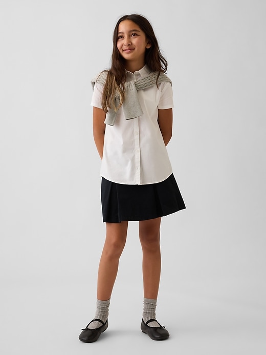 L'image numéro 4 présente Chemisier en popeline d’uniforme pour Enfant