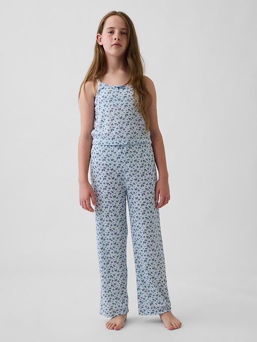 L'image numéro 1 présente Pyjama en tricot pointelle de polyester recyclé pour Enfant