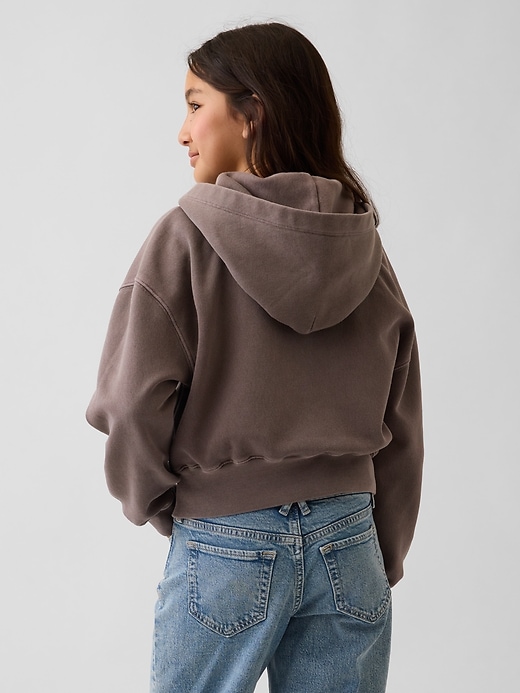 L'image numéro 3 présente Veste surdimensionnée Vintage doux à logo pour Enfant
