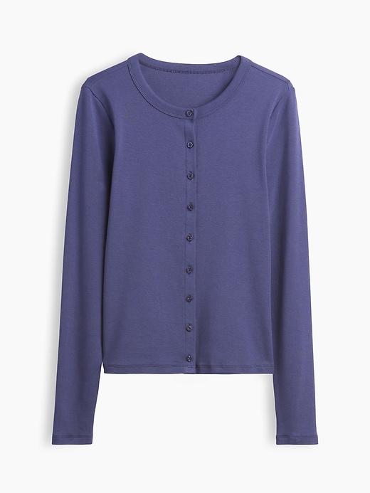 L'image numéro 4 présente Cardigan moderne ras du cou