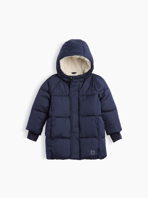 VESTE REMBOURRÉE ÉPAISSE À DOUBLURE EN SHERPA POUR BÉBÉ ET TOUT-PETIT