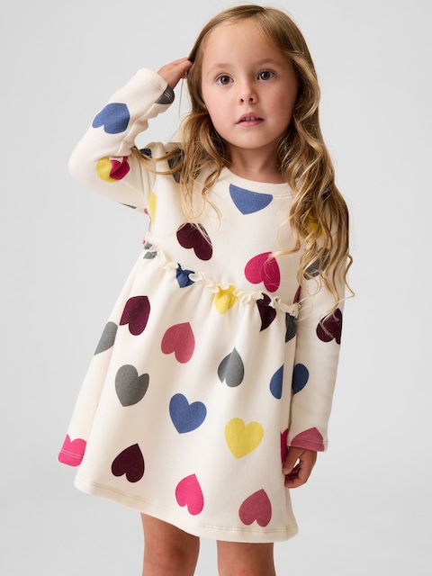 ROBE EN COTON OUATÉ POUR BÉBÉ ET TOUTE-PETITE